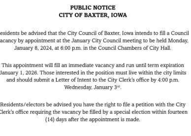 City Council Vacancy